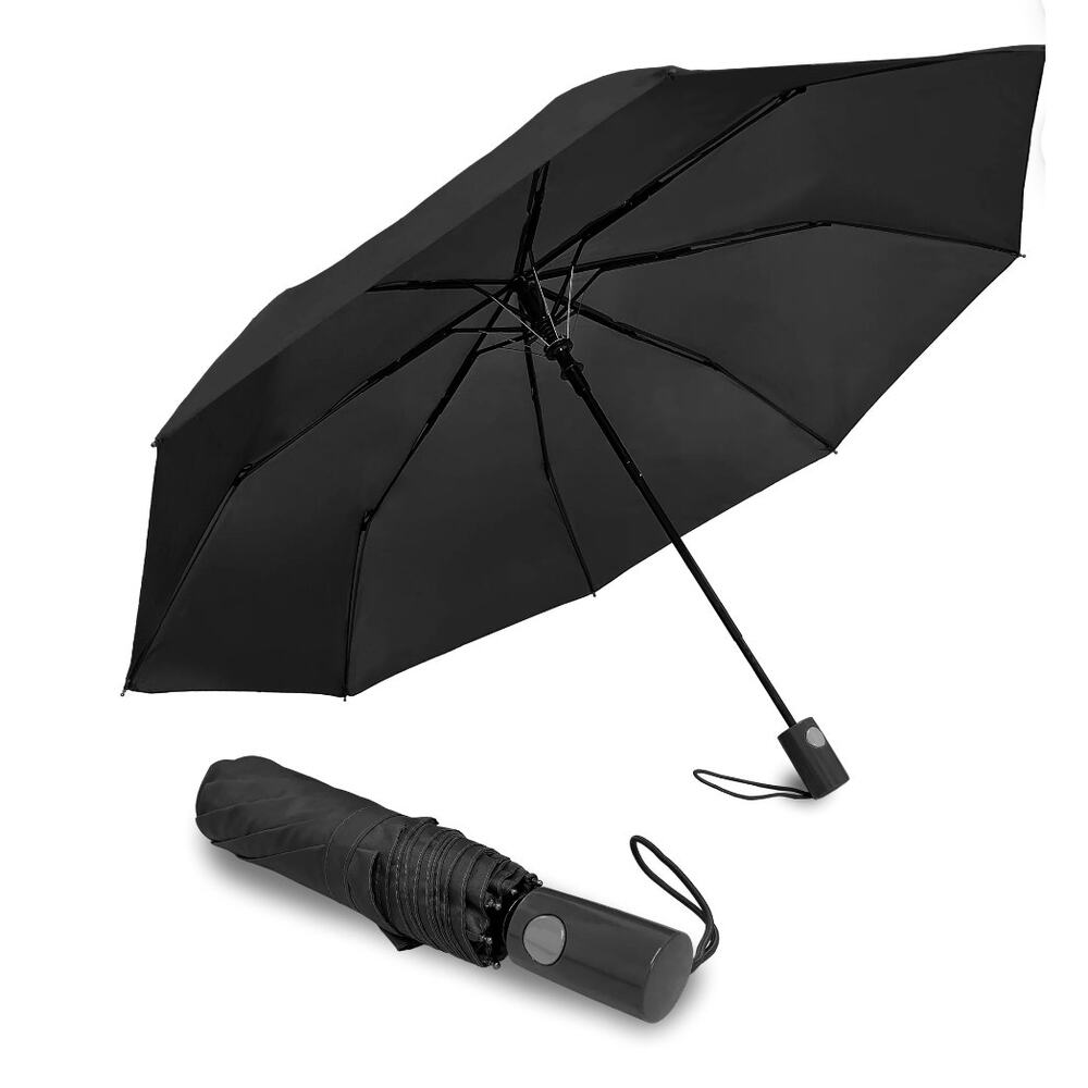 Automatic‎ Super Mini Weather Station Rain Umbrella Black 42"